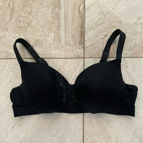 Cacique Lane Bryant 44C lightly lined Balconette black bra - Picture 1 of 3